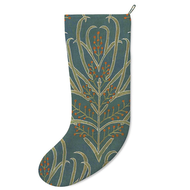 Teal Vines Suzani Stocking Holiday Accent ADT 