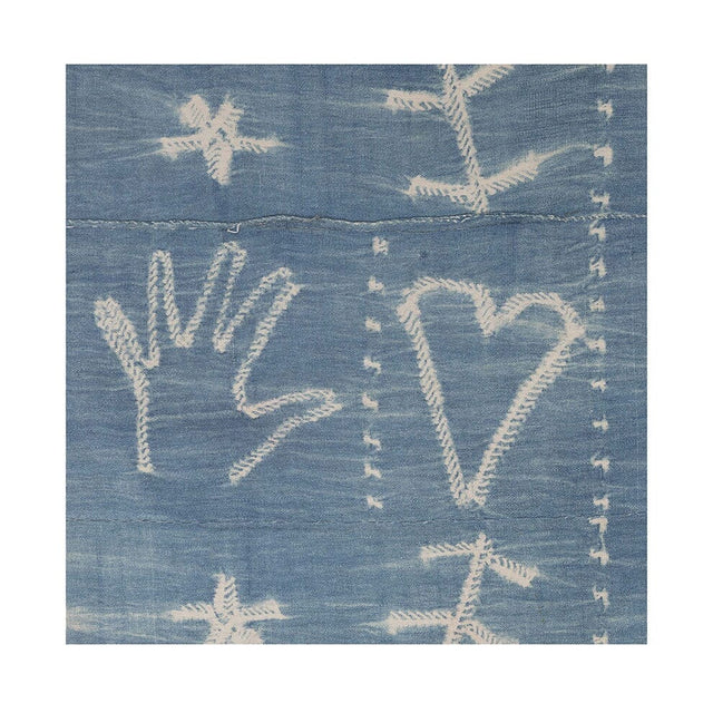 Heart in Hand Indigo Outdoor Performance Fabric Swatch Swatch ADT 
