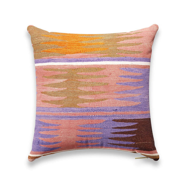 Shell Feathers Kilim Pillow Pillow ADT 22" W x 22" H 