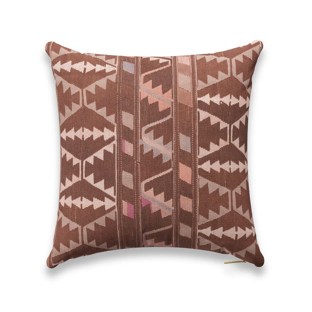 Toffee Cross Kilim Pillow Pillow ADT 22" W x 22" H 