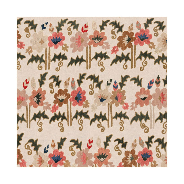 Pink Posy Suzani Fabric Fabric by the Yard ADT Yardage 