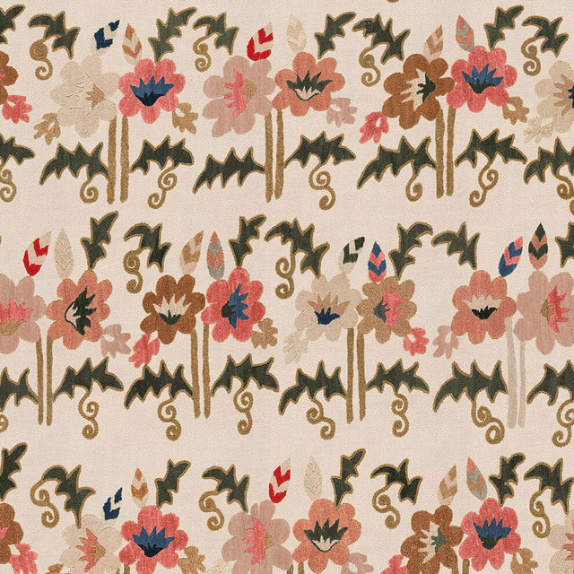 Pink Posy Suzani Wallpaper Swatch Yardage St. Frank 