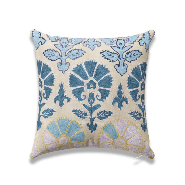 Blue Daisy Suzani Outdoor Pillow Pillow ADT 18" W x 18" H 