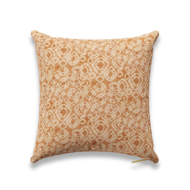 Rust Pebble Kuba Cloth Pillow Pillow ADT 18" W x 18" H 