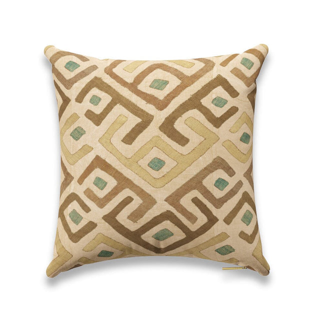 Sand Chevron Kuba Cloth Pillow Pillow ADT 20" W x 20" H 