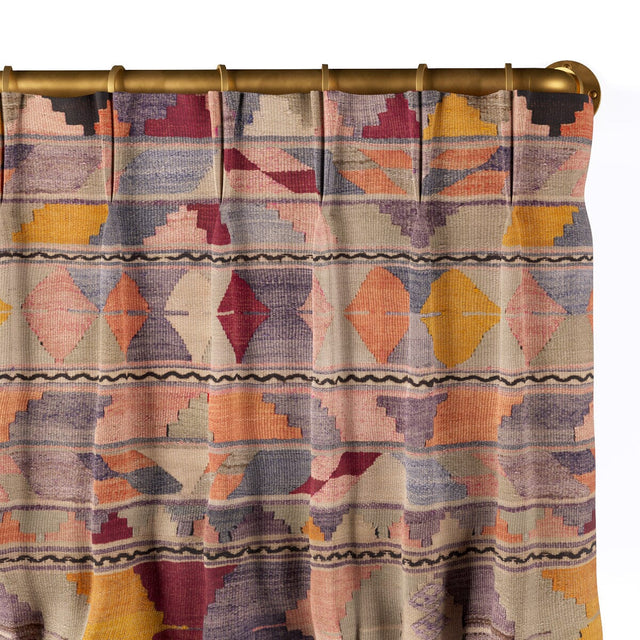 Shell Psychedelic Kilim French Pleat Curtain Curtains St. Frank 