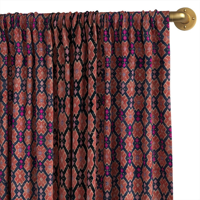 Coral Cross Miao Rod Pocket Curtain Curtains St. Frank 
