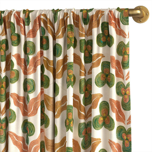 Ginger Chintamani Rod Pocket Curtain Curtains St. Frank 
