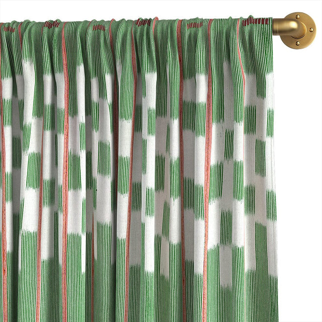 Green Lattice Baule Rod Pocket Curtain Curtains St. Frank 
