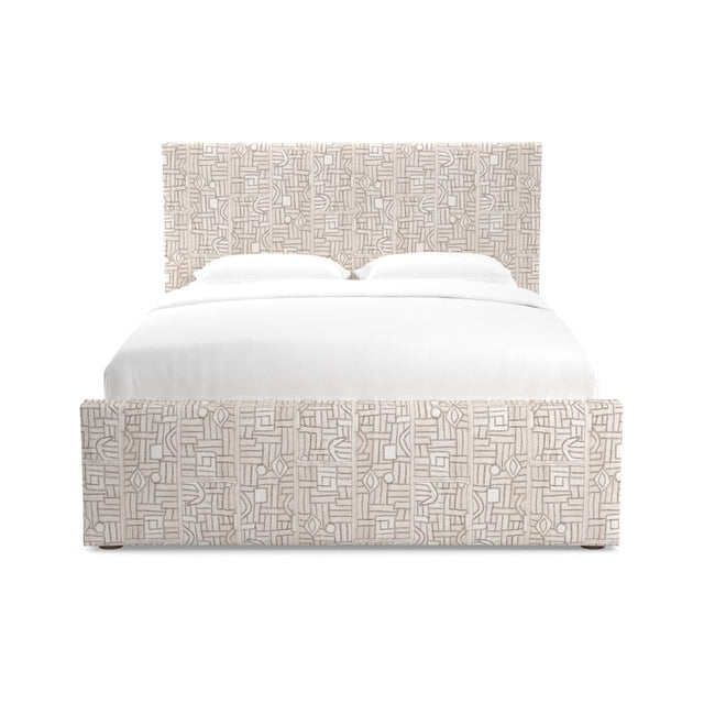 Ecru Maze Kuba Cloth Hutton Bed Furniture Revive 