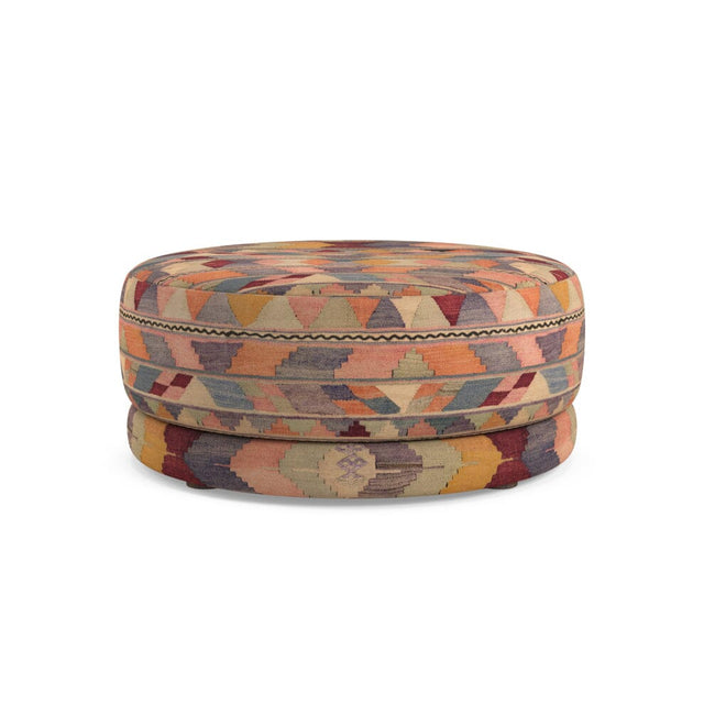 Shell Psychedelic Kilim Nico Large Ottoman Furniture Revive 