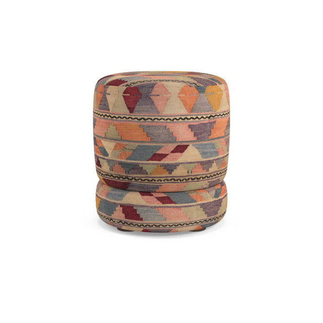Shell Psychedelic Kilim Nico Small Ottoman Furniture Revive 