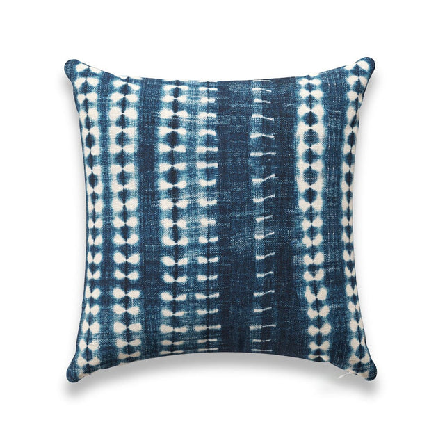 Dark Vines Indigo Outdoor Pillow Pillow ADT 22" W x 22" H 