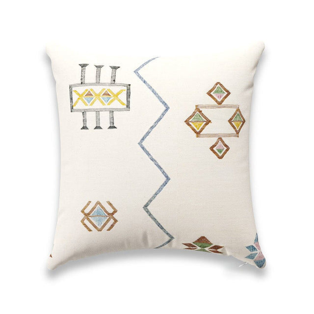 Ecru Cactus Silk Outdoor Pillow Pillow ADT 22" W x 22" H 