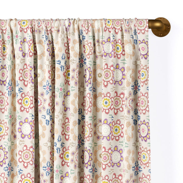 Shell Daisy Suzani Rod Pocket Curtain Curtains St. Frank 