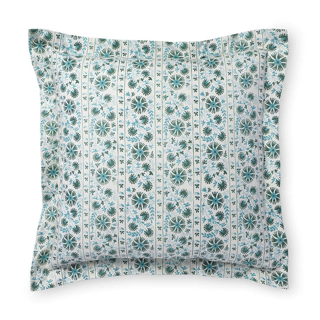 Sage Ribbon Suzani Pillowcases + Shams Bedding St. Frank 