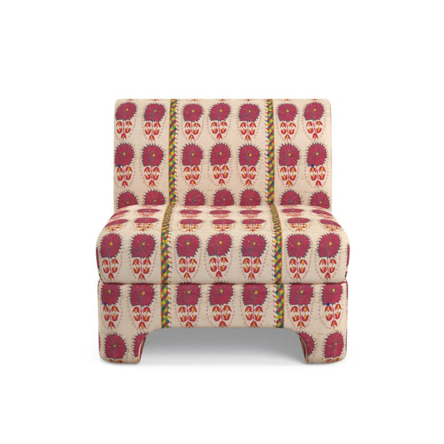 Fuchsia Daisy Suzani Sienna Slipper Chair Furniture Revive 