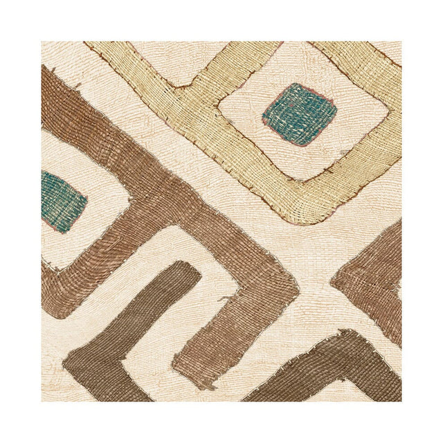 Sand Chevron Kuba Cloth Fabric Fabric by the Yard St. Frank 