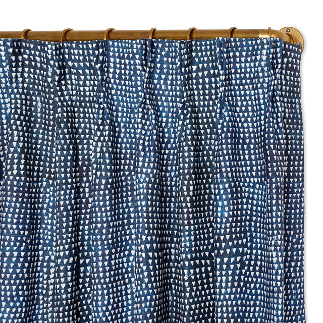 Arrows Indigo French Pleat Curtain Curtains St. Frank 