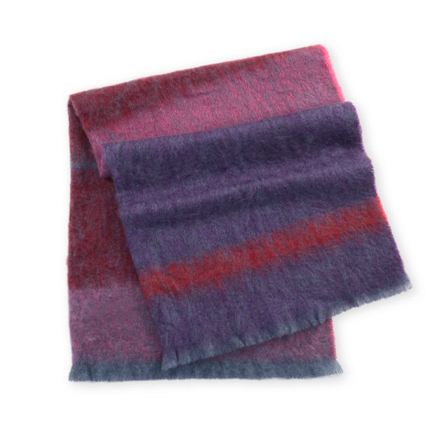 Wine Colorblock Mohair Throw Blanket St. Frank 