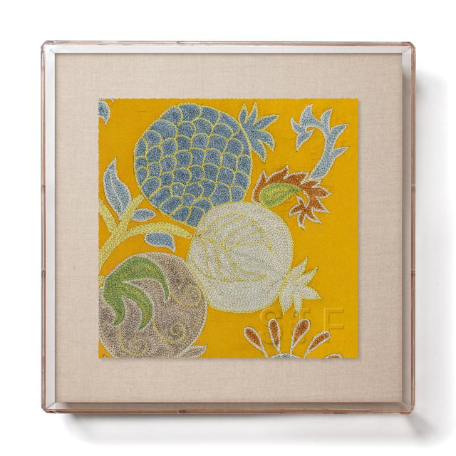 Golden Pomegranate Suzani - Mini Framed Print Print St. Frank 
