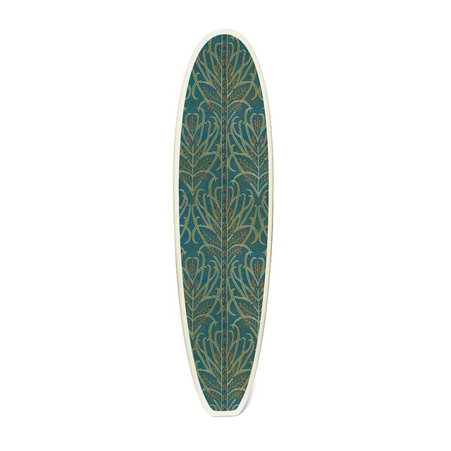 Teal Vines Suzani Surfboard Surfboard St. Frank Fun Board - 84" 